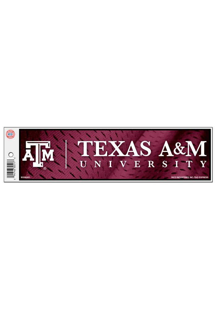 Texas A&M Aggies 3x11.5 University Bumper Sticker - Red