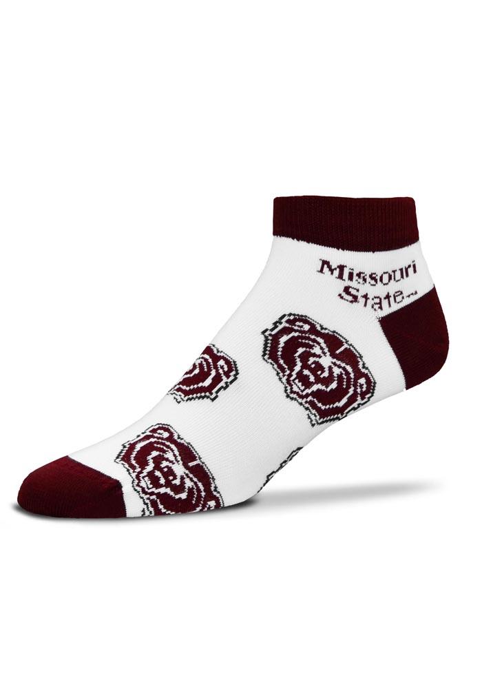 Missouri State Bears Team Logo Allover Womens No Show Socks