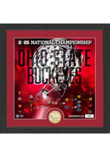 Red Ohio State Buckeyes 2025 Football National Championship Bound Plaque