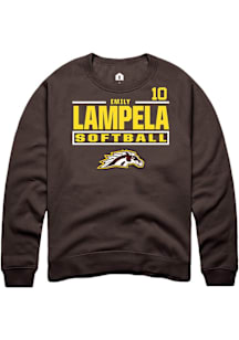 Emily Lampela Western Michigan Broncos Mens Brown NIL Stacked Box Player Crew