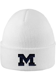 LogoFit Michigan Wolverines White North Pole Mens Knit Hat