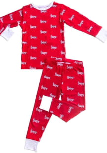 Toddler Red Nebraska Cornhuskers Top and Bottom Loungewear Sleep Pants