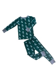 Toddler Green Michigan State Spartans Top and Bottom Loungewear Sleep Pants