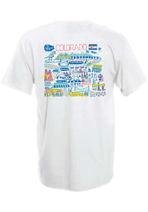 Colorado Womens White Julia Gash Short Sleeve T-Shirt