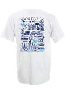 Wrigleyville Womens White Julia Gash Short Sleeve T-Shirt