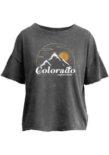 Colorado Womens Grey Explore More Mountain Short Sleeve T-Shirt
