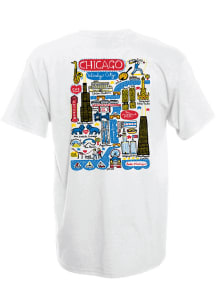 Chicago Womens White Doodle Short Sleeve T-Shirt