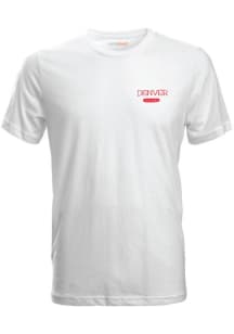 Denver Womens White Doodle Short Sleeve T-Shirt