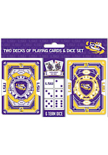 LSU Tigers 2pk Playing Card & Dice Set Playing Cards