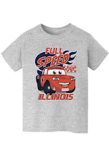 Vive La Fete Illinois Fighting Illini Youth Grey Full Speed Short Sleeve T-Shirt