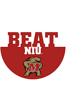 Maryland Terrapins BEAT Northern Illinois 3" Button - Red