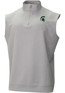 Columbia Michigan State Spartans Mens Grey Heat Seal Wickham Hills Sleeveless Jacket