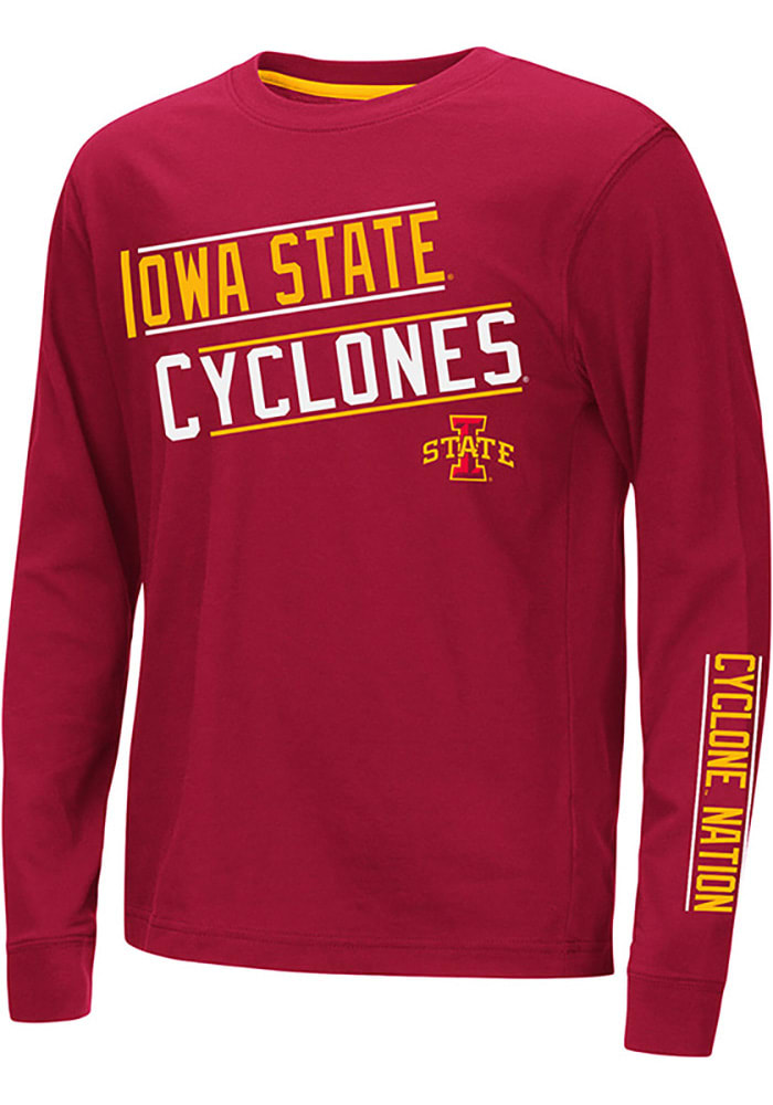 Colosseum Iowa State Cyclones Youth Cardinal Groomed Long Sleeve T-Shirt