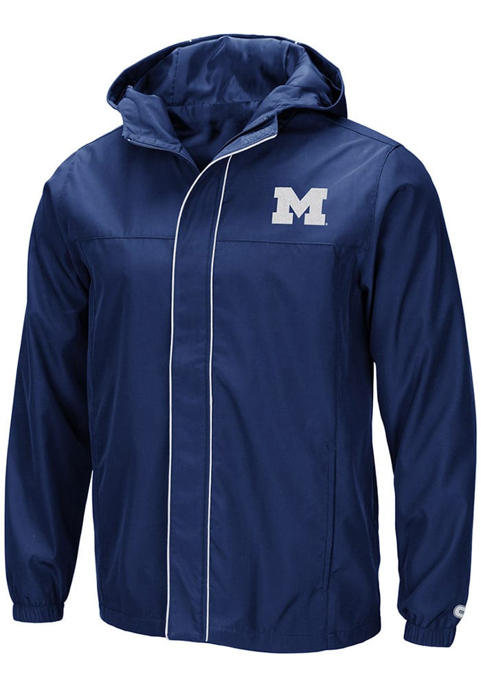 Colosseum Michigan Wolverines Giant Slalom Light Weight Jacket - Navy Blue