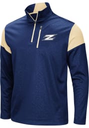 Colosseum Akron Zips Mens Navy Blue Luge Long Sleeve 1/4 Zip Pullover