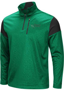 Colosseum North Texas Mean Green Mens Green Luge Long Sleeve 1/4 Zip Pullover