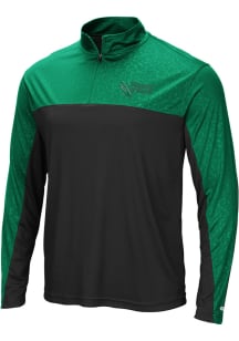 Colosseum North Texas Mean Green Mens Green Luge Long Sleeve 1/4 Zip Pullover