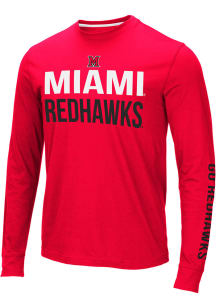 Colosseum Miami RedHawks Red Lutz Long Sleeve T Shirt