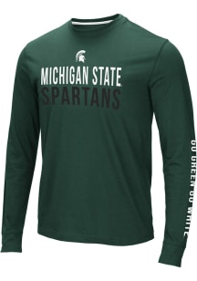 Colosseum Michigan State Spartans Green Lutz Long Sleeve T Shirt