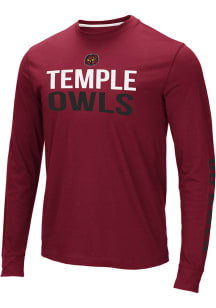 Colosseum Temple Owls Red Lutz Long Sleeve T Shirt