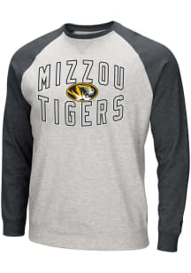 Colosseum Missouri Tigers Mens Grey Cross Country Long Sleeve Crew Sweatshirt