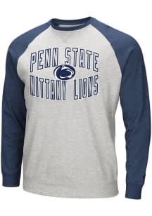 Colosseum Penn State Nittany Lions Mens Grey Cross Country Long Sleeve Crew Sweatshirt