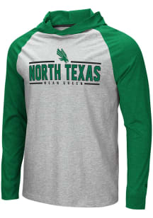 Colosseum North Texas Mean Green Mens Grey Slopestyle Long Sleeve Hoodie
