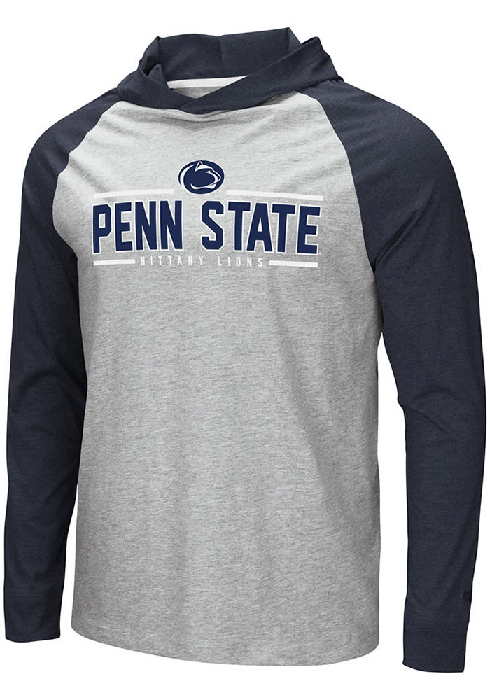 Colosseum Penn State Nittany Lions Mens Grey Slopestyle Long Sleeve Hoodie