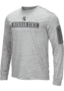 Colosseum Michigan State Spartans Grey Banked Long Sleeve T-Shirt