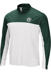 Colosseum Northwest Missouri State Bearcats Mens White Luge Long Sleeve 1/4 Zip Pullover