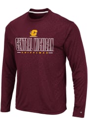 Colosseum Central Michigan Chippewas Maroon Luge Perf Long Sleeve T-Shirt