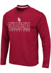 Colosseum Oklahoma Sooners Crimson Luge Perf Long Sleeve T-Shirt