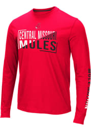 Colosseum Central Missouri Mules Red Lutz Long Sleeve T Shirt