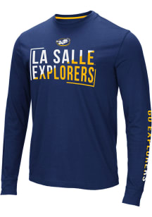 Colosseum La Salle Explorers Navy Blue Lutz Long Sleeve T Shirt