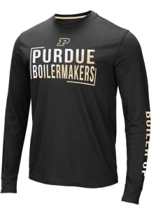 Colosseum Purdue Boilermakers Black Lutz Long Sleeve T Shirt