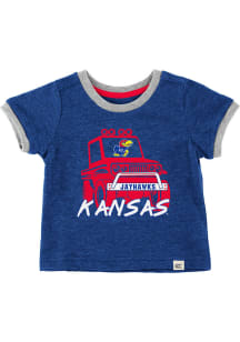 Colosseum Kansas Jayhawks Infant Mud Flap Short Sleeve T-Shirt Blue