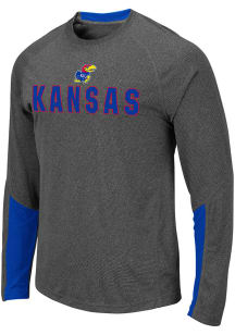 Colosseum Kansas Jayhawks Grey Brisbane Long Sleeve T-Shirt