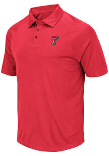 Colosseum Texas Tech Red Raiders Mens Red Wellington Short Sleeve Polo