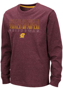 Colosseum Central Michigan Chippewas Youth Maroon Zort Long Sleeve T-Shirt
