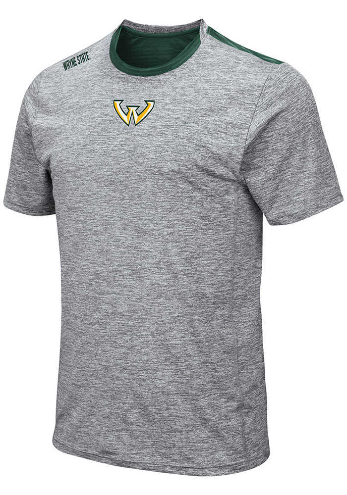 Colosseum Wayne State Warriors Grey Bart Short Sleeve T Shirt