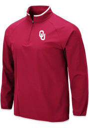 Colosseum Oklahoma Sooners Mens Cardinal Chalmers Long Sleeve 1/4 Zip Pullover