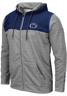 Mens Penn State Nittany Lions Grey Colosseum Nelson Long Sleeve Zip