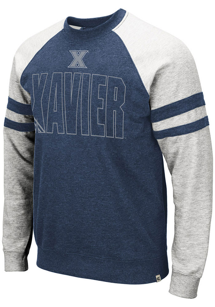 Colosseum Xavier Musketeers Mens Navy Blue Oh Long Sleeve Fashion Sweatshirt