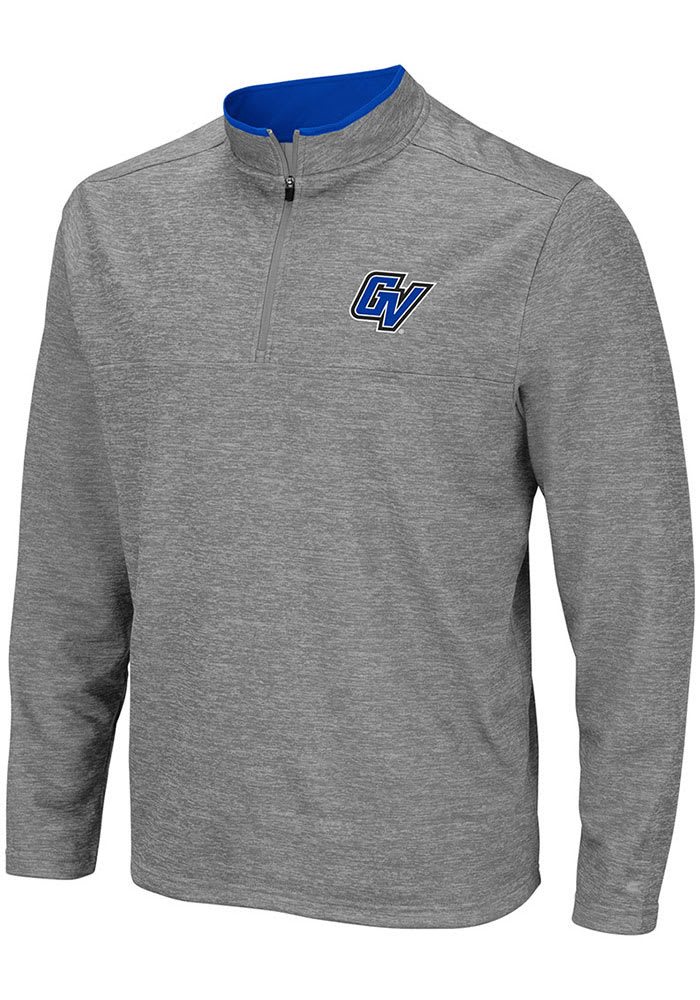Colosseum Grand Valley State Lakers Mens Grey Alligators are Ornery Long Sleeve 1/4 Zip Pullover