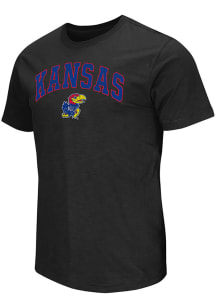 Colosseum Kansas Jayhawks Black Mason Slub Short Sleeve T Shirt