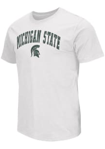 Colosseum Michigan State Spartans White Mason Slub Short Sleeve T Shirt