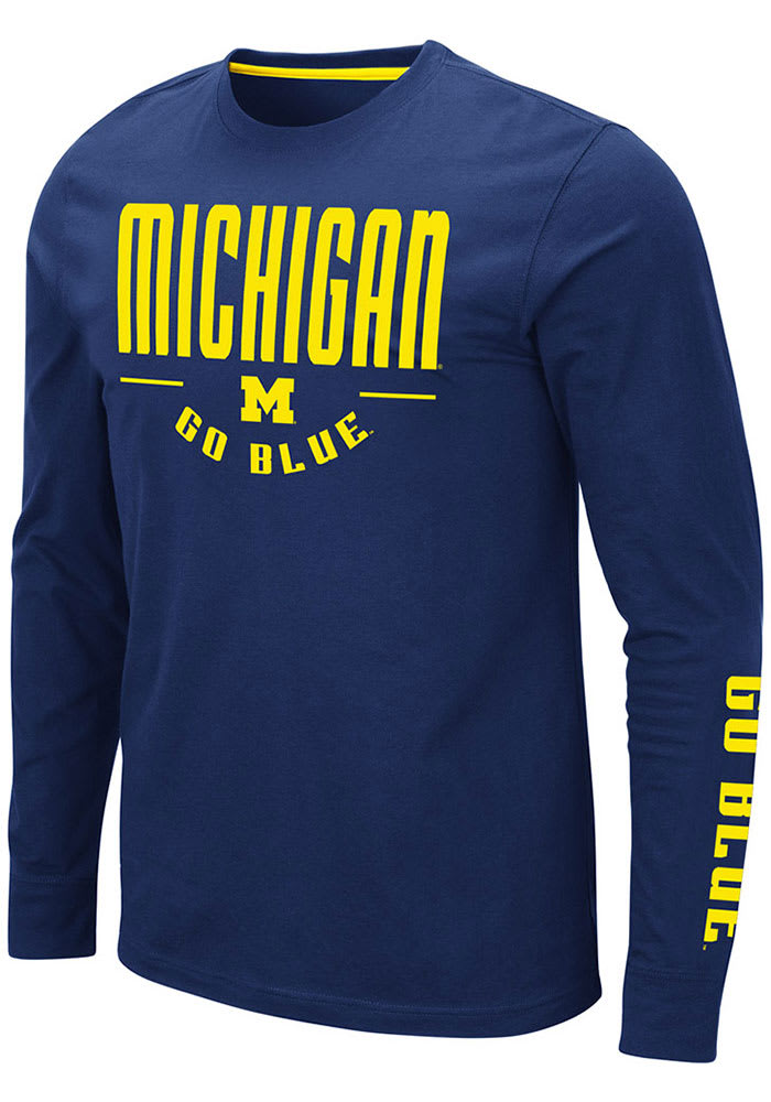 Colosseum Michigan Wolverines Navy Blue Streetcar Long Sleeve T Shirt