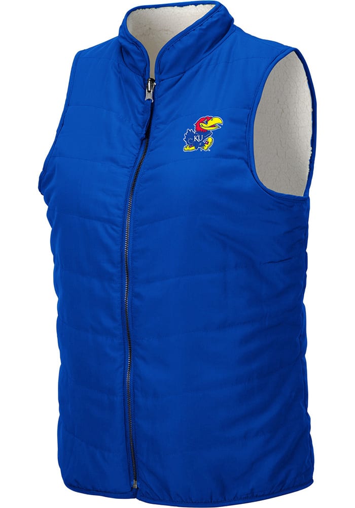 Colosseum Kansas Jayhawks Womens Blue Blatch Reversible Vest