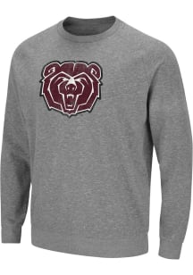 Colosseum Missouri State Bears Mens Grey Henry French Terry Long Sleeve Crew Sweatshirt