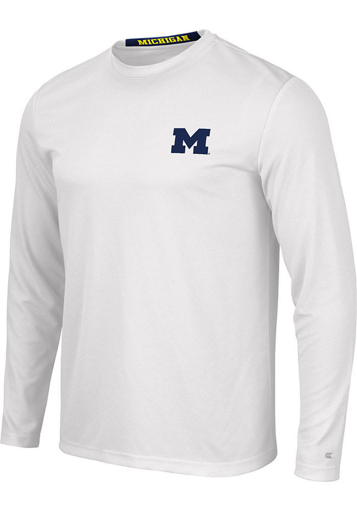 Colosseum Michigan Wolverines White Wade Long Sleeve T-Shirt